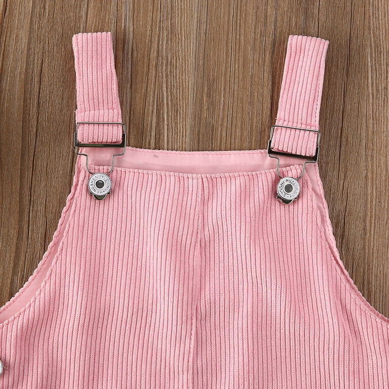 Pink corduroy overall dress cheap