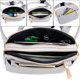 thumbnail image 3 of Riñonera para mujer Riñonera Riñonera Resistente al agua Ligera Moda Pecho Bolsas con 3 bolsillos con cremallera para viajes Correr Senderismo Ciclismo CA0 Grande PU Gris esquí esquí Gafas de esquí, 3 of 5