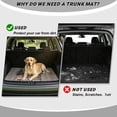 thumbnail image 4 of COEQINE Auto Trunk Liner for SUV, All Weather Heavy Duty Cargo Liner Floor Mat Fashion Rear Trunk Cover Fits Most Car Models, Universal Fit, Deer US Flag Rustic Wood Grain, 4 of 7