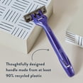 thumbnail image 5 of Men's Disposable Razors, 3-Blade Razors with Lubricating Strip and Pivoting Head, 4 Count (Pack of 2), 5 of 5