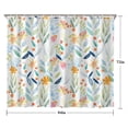 thumbnail image 5 of Pioneer Flower Floral Print Pattern Shower Curtain 84"x72" ,Bathroom Decorative Shower Curtains Set with 12 Hooks,Modern Waterproof Washable Shower Curtain, 5 of 6