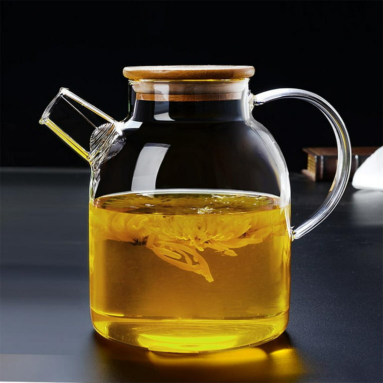 Glass Teapot with infuser, Tea Infusers for Loose Tea, Small Loose Leaf Tea  pot, Heat resistant, Ideal for Tea Parties and Stovetop Brewing，600ml