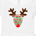 thumbnail image 4 of Inktastic Christmas Reindeer Face with Names and Red Nose Girls Baby Dress, 4 of 5