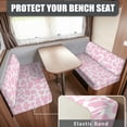 thumbnail image 2 of Jeiento Pink Cow Print RV Dinette Cushion Covers Set Include 1 Bench Cover 1 Backrest Cover Elastic Camper Cushion Covers Washable Couch Cover for RV Camper Sofa 4Th of July Decor RV Accessory, 2 of 7