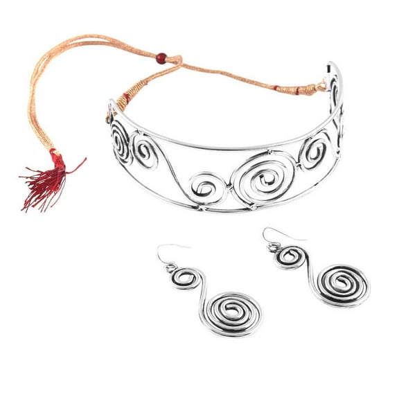 Kajaro Designs Jewels Indian oxidized jewelry for women | Tribal boho necklace set | Fashion jewelry for navratri | Gift for wife