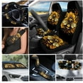 thumbnail image 2 of Yuyamidu Bee Car Seat Covers and Steering Wheel Cover Seat Belt Covers Sunflower Car Windshield Sun Shade Handbrake Sets Rear View Mirror Cover Cup Coasters Key Chain 16 PCS Auto Accessories, 2 of 7