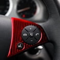 thumbnail image 4 of Real Bright Soft Car Interior Carbon Fiber Sticker DecorationFor Mercedes-Benz W204 2007-10 Red Carbon Fiber Steering Wheel Button CoverAuto Car Protection Interior Accessories, 4 of 8