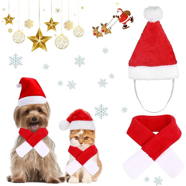 Disfraz de Navidad para perro gato, trajes de Navidad para mascotas, disfraz de gato de Navidad, disfraz de perro de Navidad, disfraz de Navidad para Navidad, fiesta, cumpleaños (A)