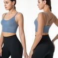 thumbnail image 2 of ATOYSOY Sports Everyday Bra Breathable Push Up Underwear Workout Running Gym Yoga Girls Teens Camisoles Crop Tops Smoothing Comfort Bra Clearance Blue, 2 of 6