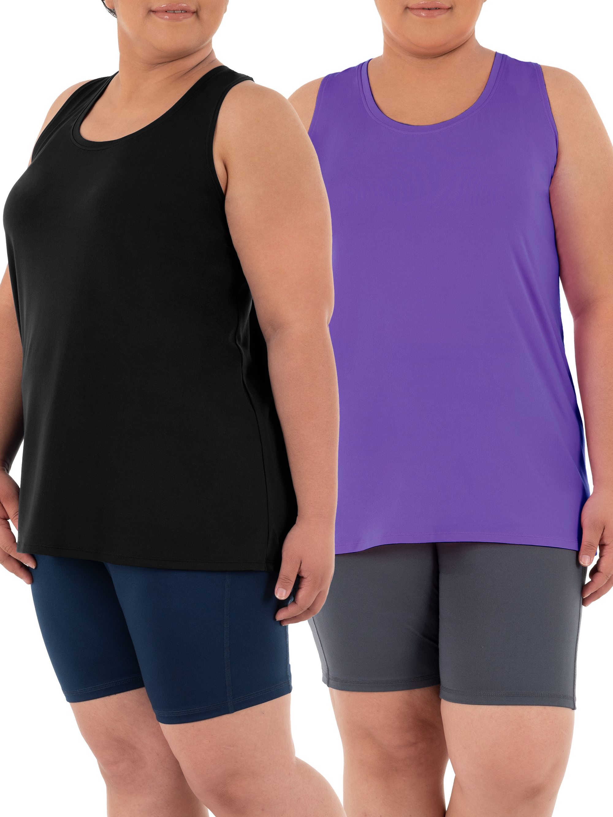 Plus Size Active Tank, 2-Pack Bundle 