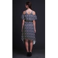 thumbnail image 2 of Bimba Robe Droite Évasée à Épaules Dénudées pour Femmes à Volants devant, Imprimé Papillon - Très Petit, 2 of 6