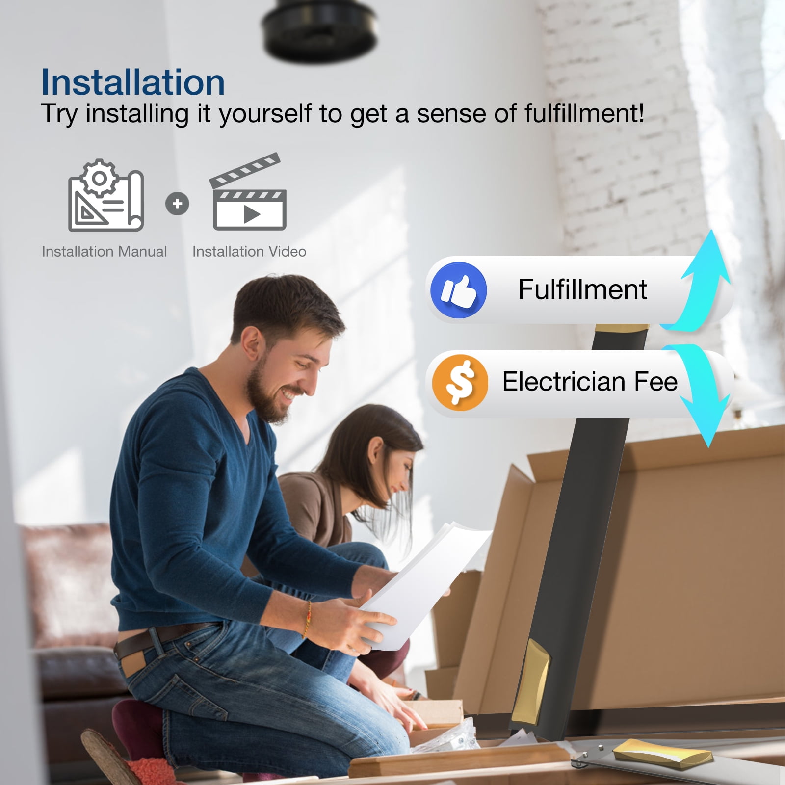 84 Inch 8 Aluminum Blades Ceiling Fans with Lights, Indoor/Outdoor Black Ceiling Fan with Remote Control, Reversible DC Motor, 3CCT, Dimmable, Damp Rated Ceiling Fan for Bedroom, Patio, Black