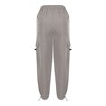 thumbnail image 5 of UVEASISHA Wide Leg Cargo Pants for Women Drawstring Elastic Waisted Parachute Pants Trendy Casual Track Pants Street Trousers Ofertas Flash Gray L, 5 of 7