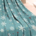 thumbnail image 3 of Blue Christmas Snowflake and Star Pattern Blanket,Comfortable Soft Flannel Throw Blanket,All Season,Warm Lightweight Blankets for Sofa Bed Couch Living Room Chair,40"x50", 3 of 4