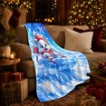 thumbnail image 3 of Playful Fox Sled Adventure Winter Snow Scene Vibrant, Peaceful Mountain Lake Scene, Warm Flannel Blanket for Cabin and Lodge, Outdoor Lovers Camping Gift, Playful Home Decor, 3 of 9
