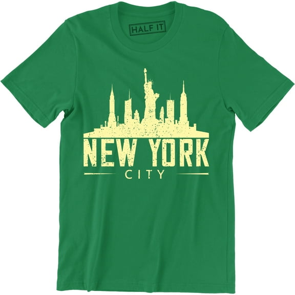 New York City Home State USA Statue Of Liberty Manhattan Men's T-Shirt