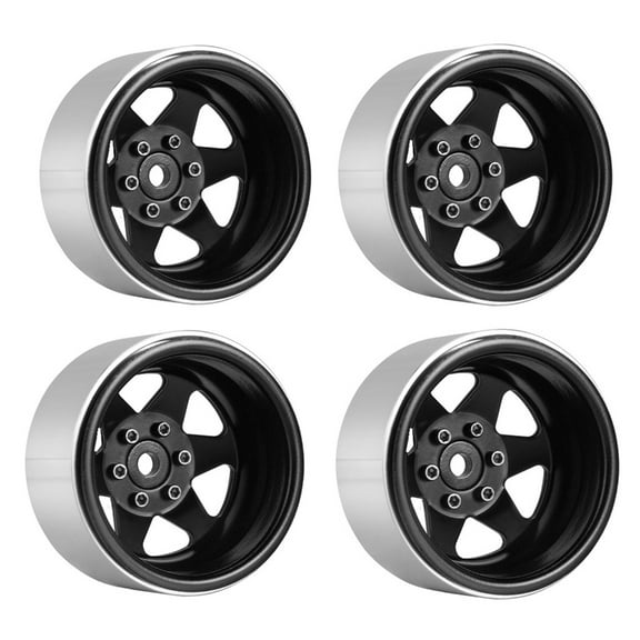HGYCPP 4pcs/set Remote Vehicle 1.9in Wheel Rims 1/10 Scale Metal Wheel Rims for Remote Control Climbing Truck Car Upgrade