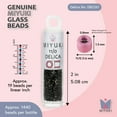 thumbnail image 3 of Miyuki Delica Seed Beads – 11/0 (1.6 mm), DB2261, Picasso Matte Black, 7.2 g, Approx. 1440 Beads, 3 of 7