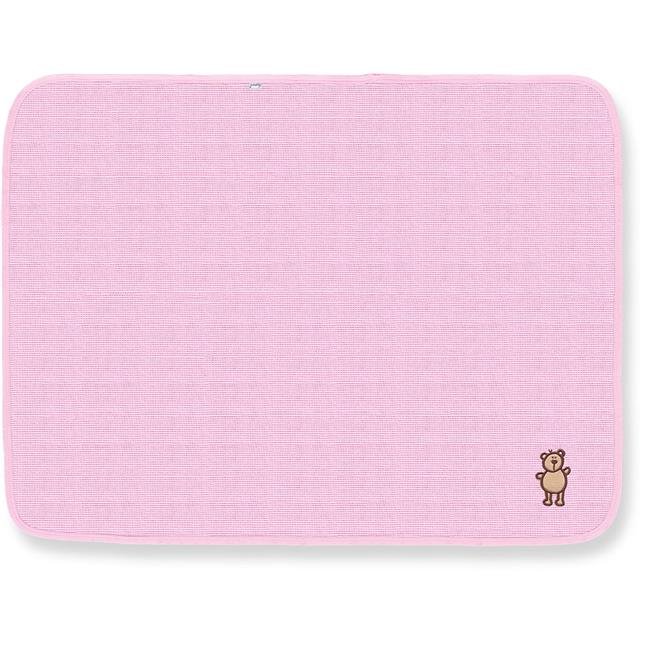 2201PI Pink Thermal Receiving Blanket with Bear Applique 30 x 40 in