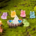 thumbnail image 3 of Soumake 5Pcs Frog Ornaments Vivid Image Resin Miniature Landscape Ornament Colorful Glow-in-the-Dark Frog Home Supplies, 3 of 8