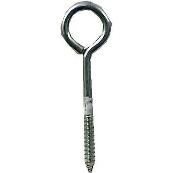 Hampton Lag Thread Eyebolt 1-1/8" 6" Overall 4-1/8" Shank 2" Thread 325 Lb Bulk Stl - 10 pk