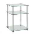 thumbnail image 3 of Home Square Designs2Go Three-Tier End Table in Clear Glass - Set of 2, 3 of 3