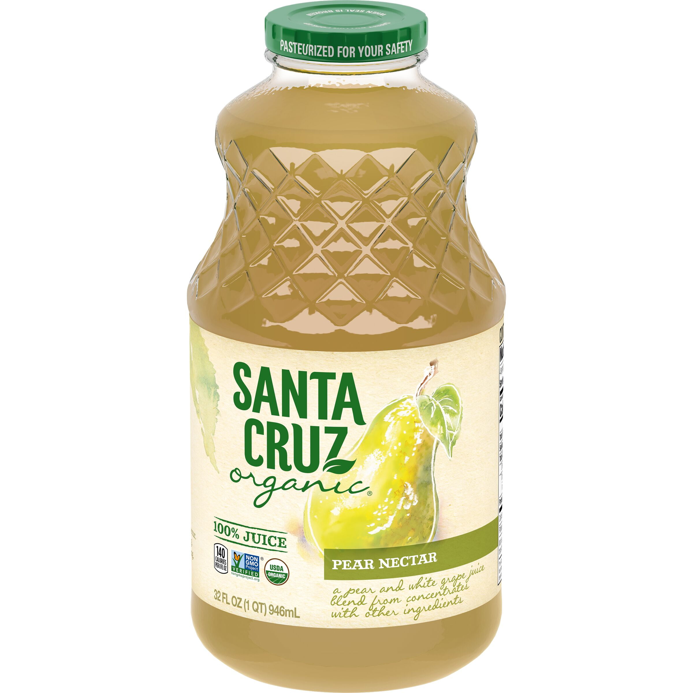 Santa Cruz Organic Pear Nectar Juice Blend, 32 Ounces