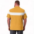thumbnail image 5 of GrmtClth Mens Big & Tall High Grade Premium Fabric Colorblock Stripe Casual Shirt Short Sleeve Stretch Quick Dry Golf Apparel Yellow 8XL, 5 of 7