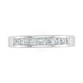 thumbnail image 3 of 1/2 Carat Channel Set Princess Cut Diamond Wedding Band Ring in 14K White Gold (Ring Size 5), 3 of 6