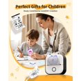 thumbnail image 2 of T Mini Sticker Printer Transparent Thermal Paper Portable Thermal Printer Inkless Printer Sticker Maker with Rolls Paper for Memo Travel Study Notes Office Festival Gifts Pink, 2 of 9