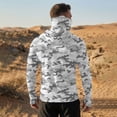 thumbnail image 6 of Nestiefly Men's Camo UPF 50+ Hooded Fishing Shirts Long Sleeve Sun Protection Hoodie, Hiking Running Swimming Rash Guard with Mask 2026 Light Blue 3XL, 6 of 10