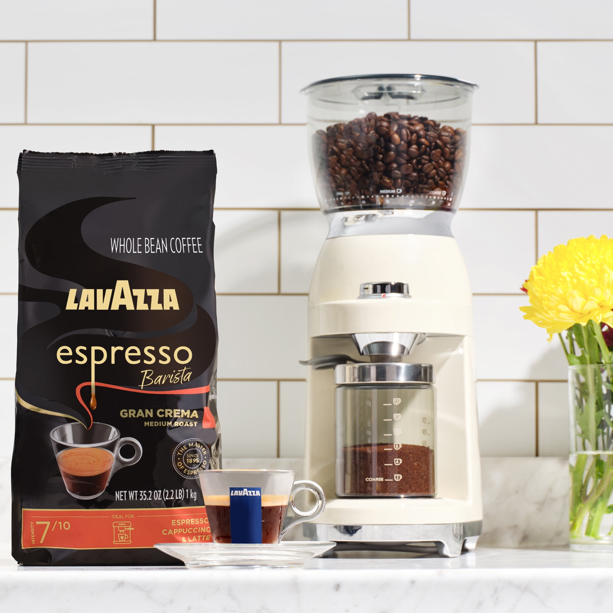 Lavazza Espresso Barista Gran Crema Whole Bean Coffee, Medium Roast, Arabica and Robusta Blend, 2.2 lb Bag (Pack of 1)