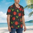thumbnail image 5 of Daiia Tomatoes1 Hawaiian Shirt for Men Gentle Cotton Regular Short Sleeve Casual-X-Large, 5 of 9