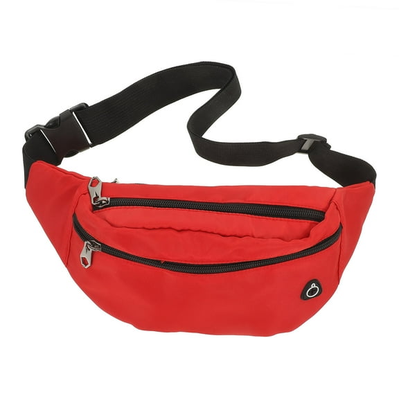 HEANUJJ Running Fanny Pack Women Red Nylon Adjustable Belt for Workout 1Pack