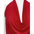 thumbnail image 4 of Aozrynl Women's Lightweight Sexy Drape Backless Cowlneck Halter Top with Stretch RED L, 4 of 5