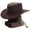 Brown, variant on Australian Western Distressed Brown Safari Leather Cowboy Hat