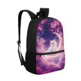 thumbnail image 2 of Uourmeti Cat and Moon Pattern Backpack for School Vacation, Rich Texture Durable Fabric School Backpack Smooth Zippers Student Bookbag, 2 of 6