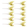 thumbnail image 1 of Injueey 10 Uds. De bayas artificiales realistas ABS para decoraciones navideñas, aspecto realista y duradero Decoración Amarillo 25cm, 1 of 6