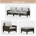thumbnail image 2 of Wallowsun Patio Furniture Set,7 Pieces Outdoor Sectional Sofa Set,All-Weather Wicker Rattan High Back Patio Conversation Set with Ottomans and 4" Thick Cushions for Pool Patio Backyard,Gray, 2 of 7