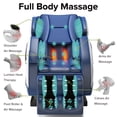 thumbnail image 4 of Real Relax Massage Chair, Full Body Recliner with Zero Gravity Chair, Air Pressure, Bluetooth, Heat and Foot Roller Included, Blue, 4 of 7
