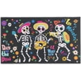 thumbnail image 1 of Skull Doormat Non-Slip Absorbent Resist Dirt Halloween Front Door Mat Machine Washable Welcome Mats Outdoor Inside Floor Rugs for Entryway 30" X 17", 1 of 6