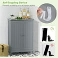 thumbnail image 5 of XiHuaZhaoChen Bathroom Floor Cabinet, Wooden Storage Cabinet with Double Doors, Suitable for Bathroom, Living Room, Entryway, 23.5 x 14 x 34 inches (Grey), 5 of 9