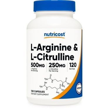 Nutricost L-Arginine L-Citrulline Complex 750mg, 120 Capsules - Non-GMO Supplement