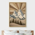 thumbnail image 3 of PixonSign Framed Wall Art Western Decor Winter Snowy Mountain Forest Landscape Geometric Wood Panels Woodblock Modern Art Country/Farmhouse Multicolor Canvas Prints for Home Decor -, 3 of 5