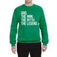 thumbnail image 2 of Wild Bobby, Dad The Man The Myth The Legend Father's Day Unisex Crewneck Sweatshirt, Kelly, 4X-Large, 2 of 6