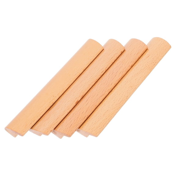 4pcs Ergonomic Wood Handles For Cabinets And Drawers Cabinet Knobs Door Pulls For Kitchen Cabinets Dresser Handles Wooden Drawer Handles