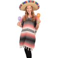 thumbnail image 4 of Sombrero GiftExpress Mexican con ribete de sarape para adulto, 4 of 7