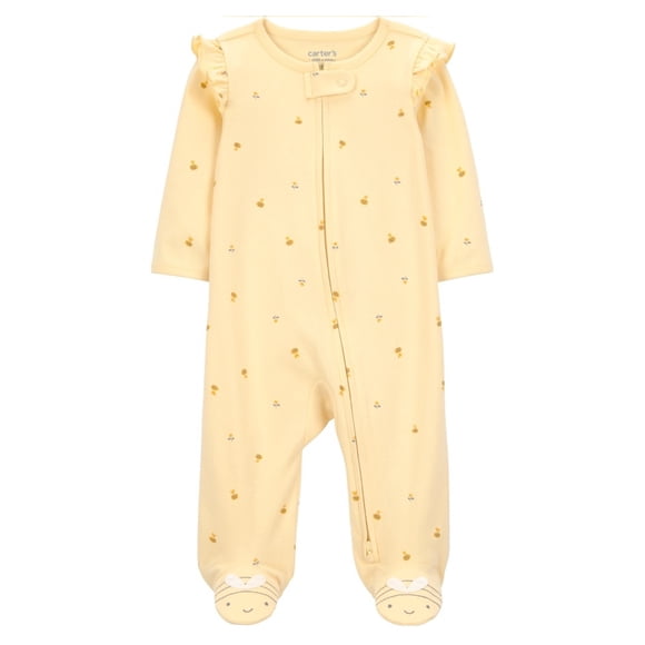 Mameluco Child of Mine para Bebé Niña 1 Pieza con Estampado de Abejas Amarillo Talla 3-6 Meses