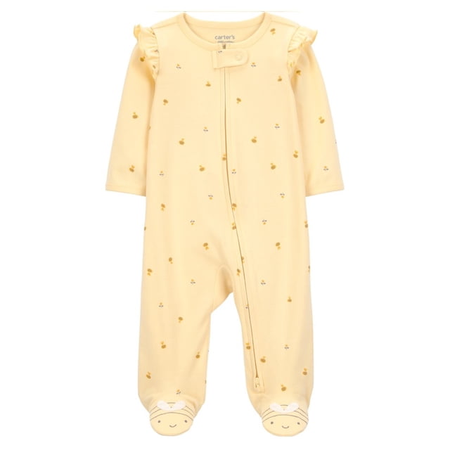 Mameluco Child of Mine para Bebé Niña 1 Pieza con Estampado de Abejas Amarillo Talla 6-9 Meses