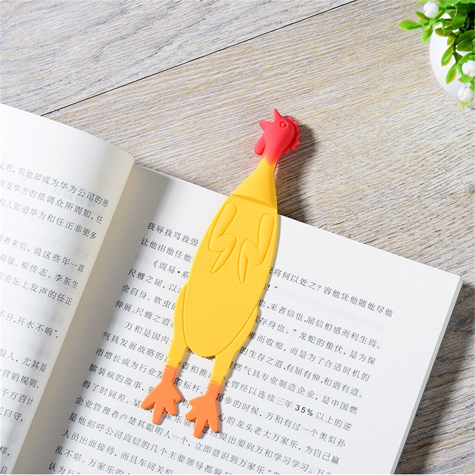 10Pcs Screaming Chicken Bookmark, Fufafayo Silicone Bookmark for Books, Funny Chicken Bookmark Palz, Wacky Kawaii Teen Bookmark, Creative Reading Gifts ForKidsReaders Office Study Supplies